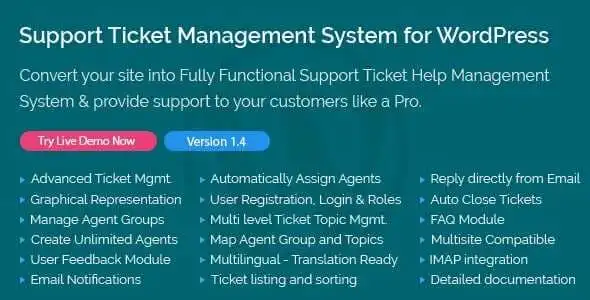 Support Ticket Management System GPL v1.9 – WordPress Plugin